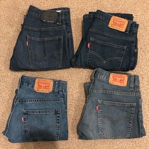 Lot of 4 Men’s Levi’s 511 Slim Fit 28x28 BlueJeans